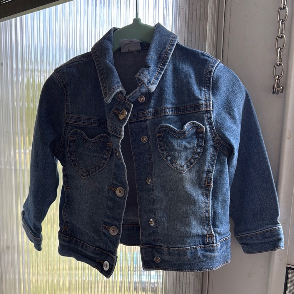 Wonder Nation Blue Jean Jacket Cropped Length